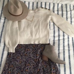 Madewell Boatneck Cream Sweater